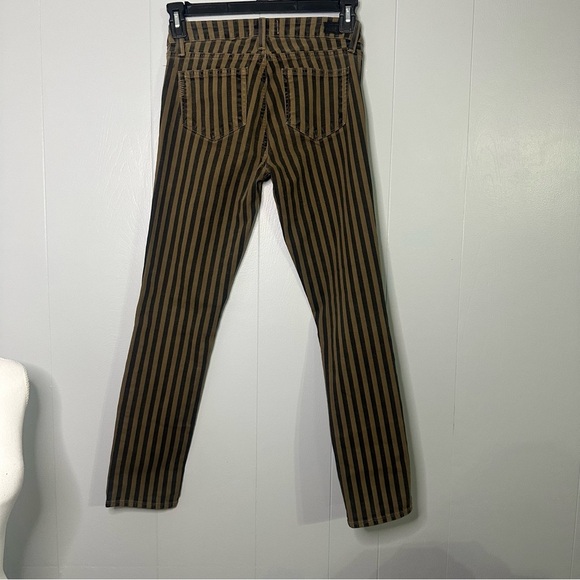 PAIGE Brown and Black Striped Ankle Pants - Picture 5 of 6